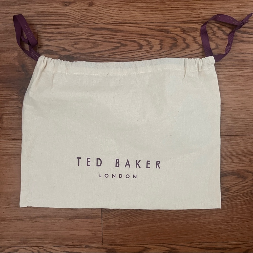 Ted Baker Cream and Purple Drawstring Duster Bag